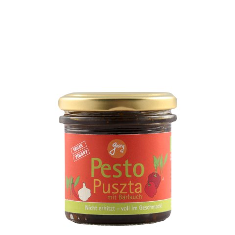 Pesto Puszta ØKOLOGISK med vild hvidløg, peberfrugt og hvidløg 140g