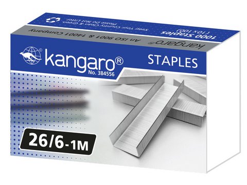 Staples Kangaro 26/6 Box 1000 Stück 26/6