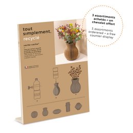 Sortiment af 5 "Cache-Cache" foldbare papvaser