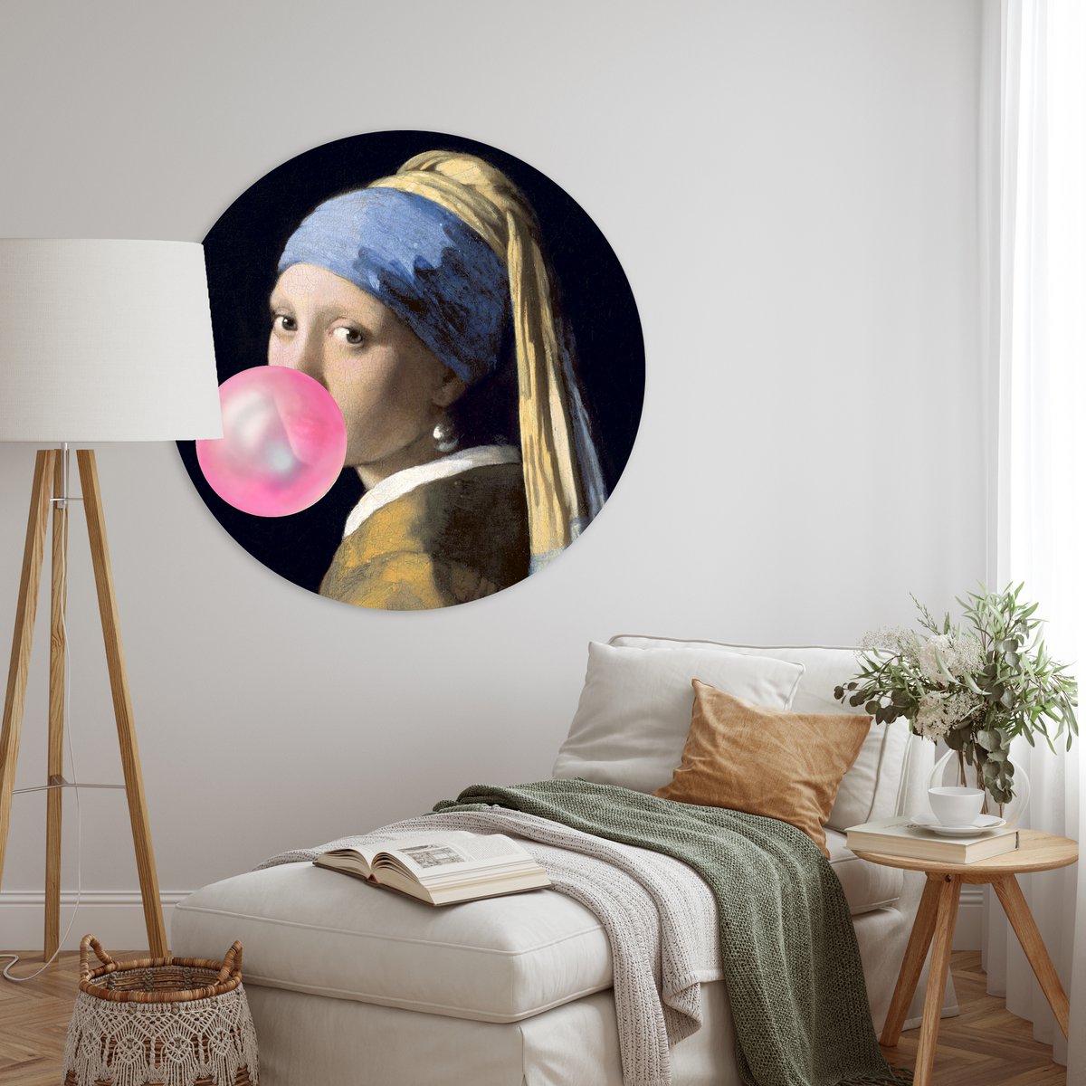 Cercle mural - Bubblegum Pearl - Qualité Dibond Premium