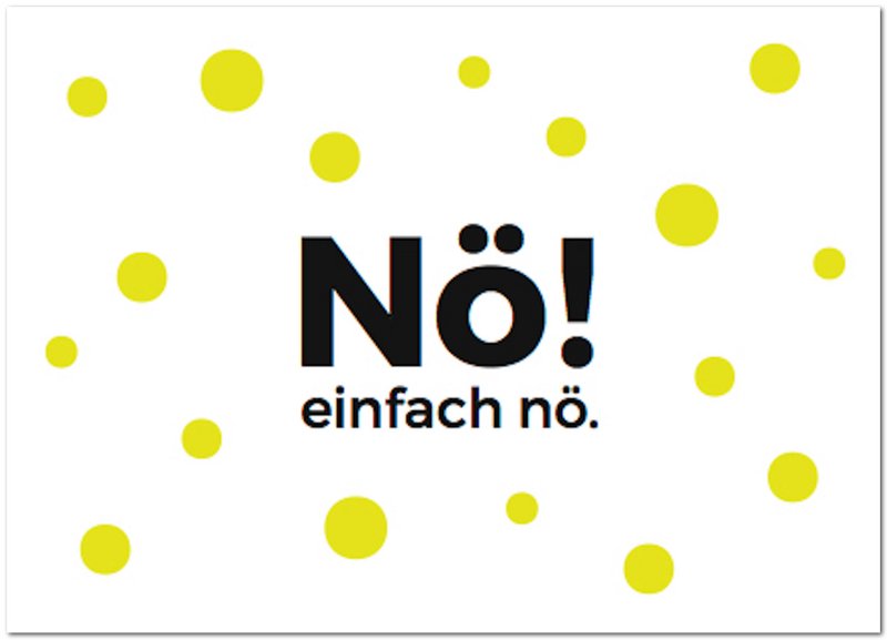 Postkort "Nö! Einfach nö"