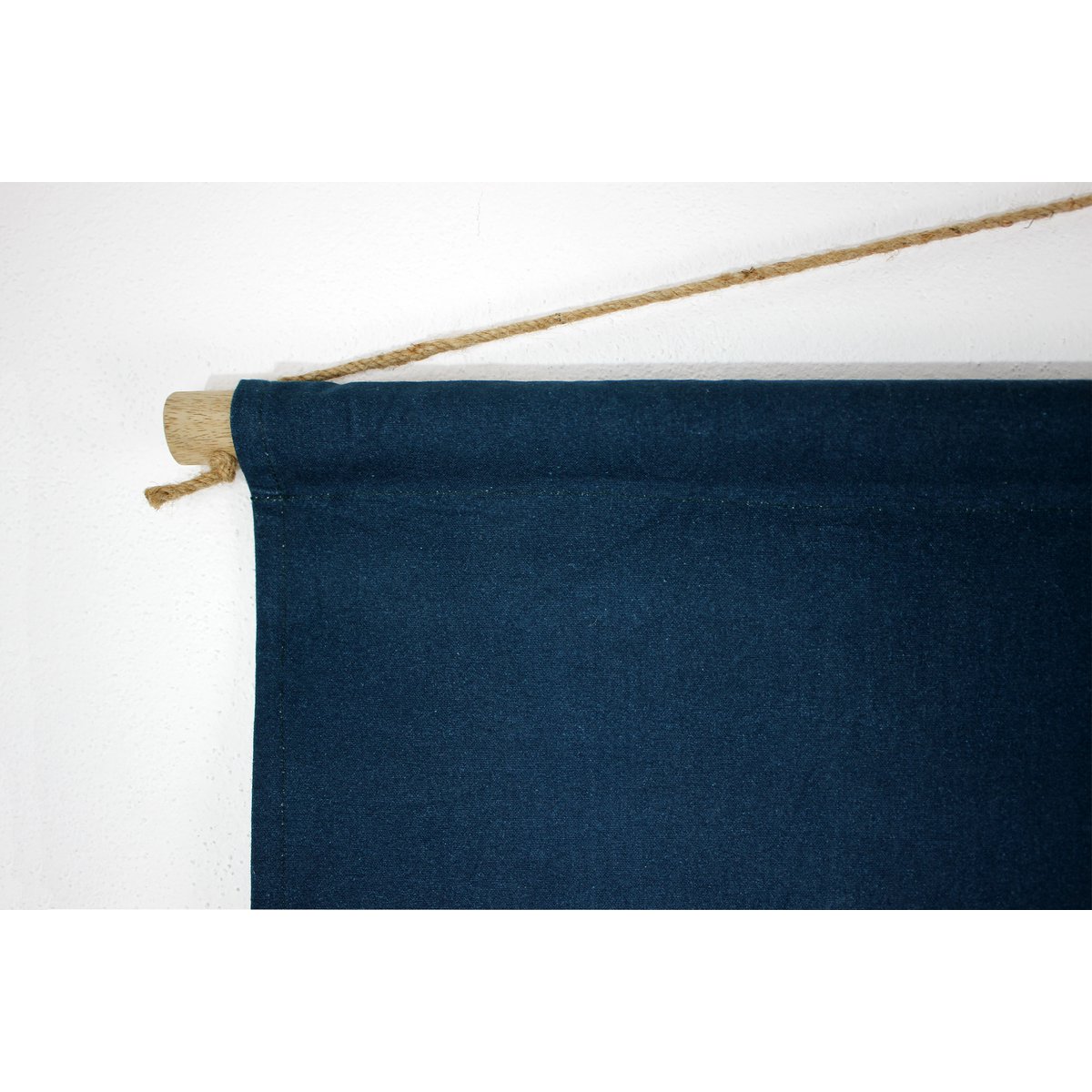 Wall hanging wave & cranes fabric 90x130 cm blue cotton