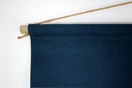 Wall hanging wave & cranes fabric 90x130 cm blue cotton