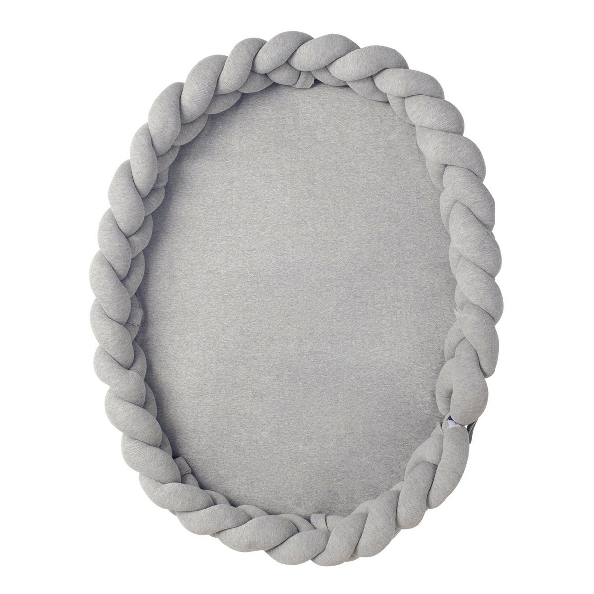 Grey braided cot bumper
