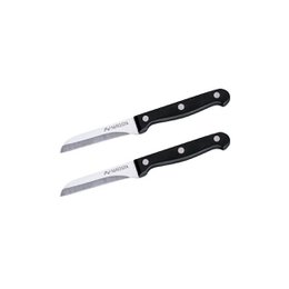 Set of 2 vegetable knives, 18 cm, made of Nirosta stainless steel. Ideal for slicing, dicing, and chopping a variety of vegetables and fruits.