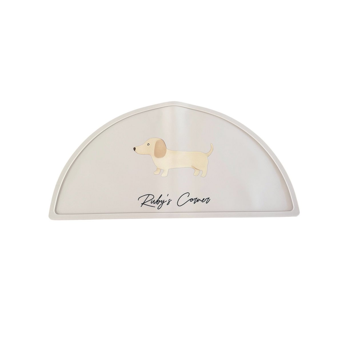 Silikon-Tischset – Beige – Dackel