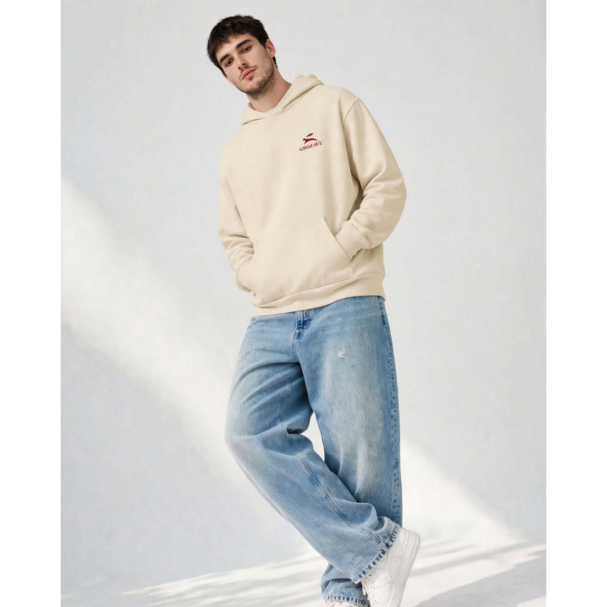 Übergroßer Hoodie – Mill-Dyed, 340 g/m²