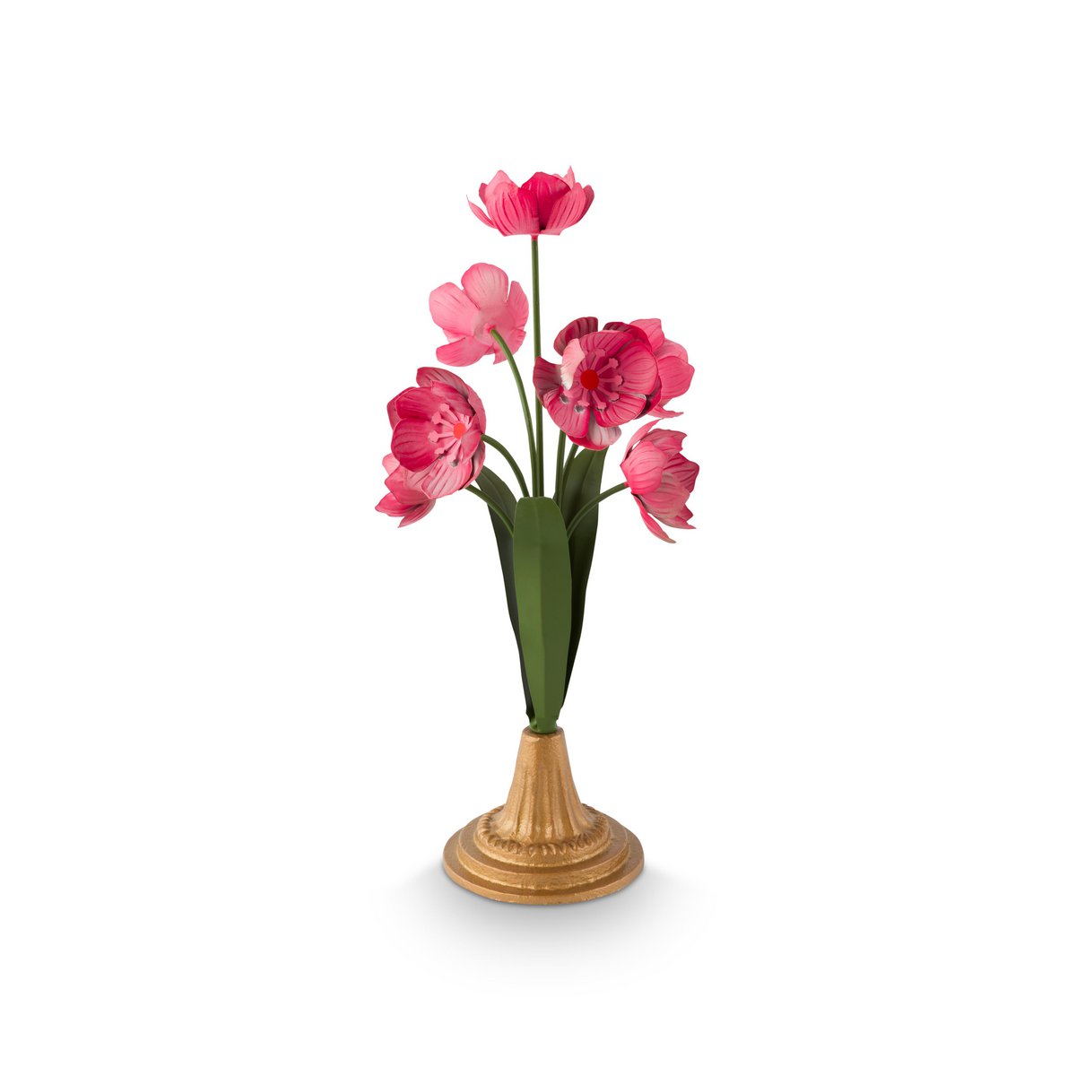 Deco Flower Metal Pink 36cm