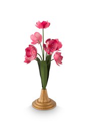 Deco Flower Metal Pink 36cm