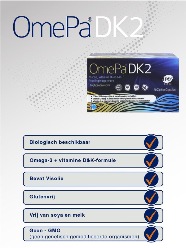 Oméga DK2 | Supplément Oméga-3 & Vitamine D3 + K2