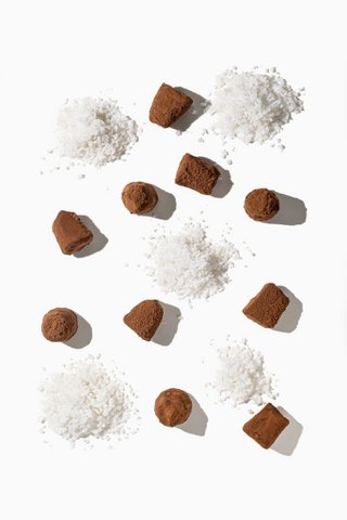 Meersalz -Schokoladen -Trüffel - Schüttung