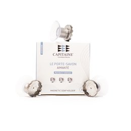 Pack of 3 magnetic soap dishes made of stainless steel with a sleek, modern design.