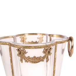 Weinkühler 25 cm – Gold – Messing