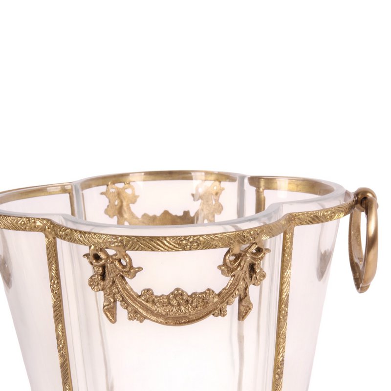 Weinkühler 25 cm – Gold – Messing