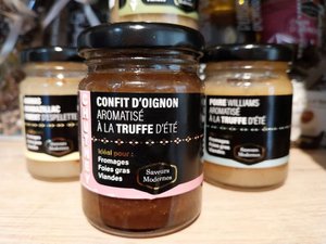 Mit Sommertrüffel aromatisiertes Zwiebelconfit