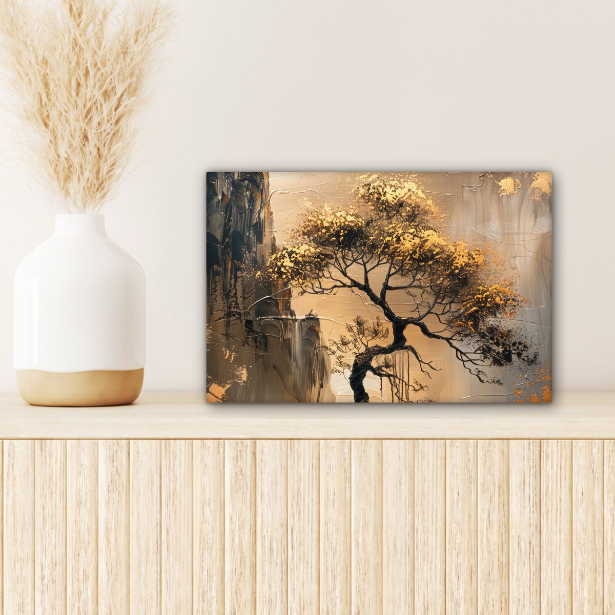 Peinture sur toile - décoration murale - or - paysage - peinture - décoration murale salon - décoration de chambre moderne - peintures abstraites