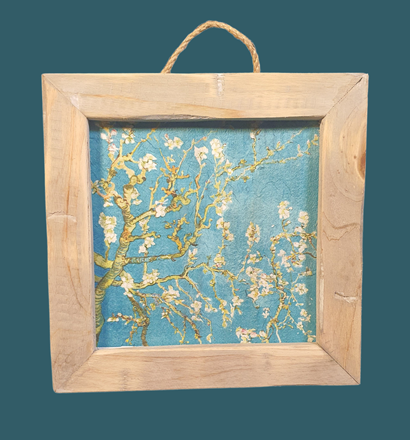 Holzfliese altholländisch v Gogh-Blüte