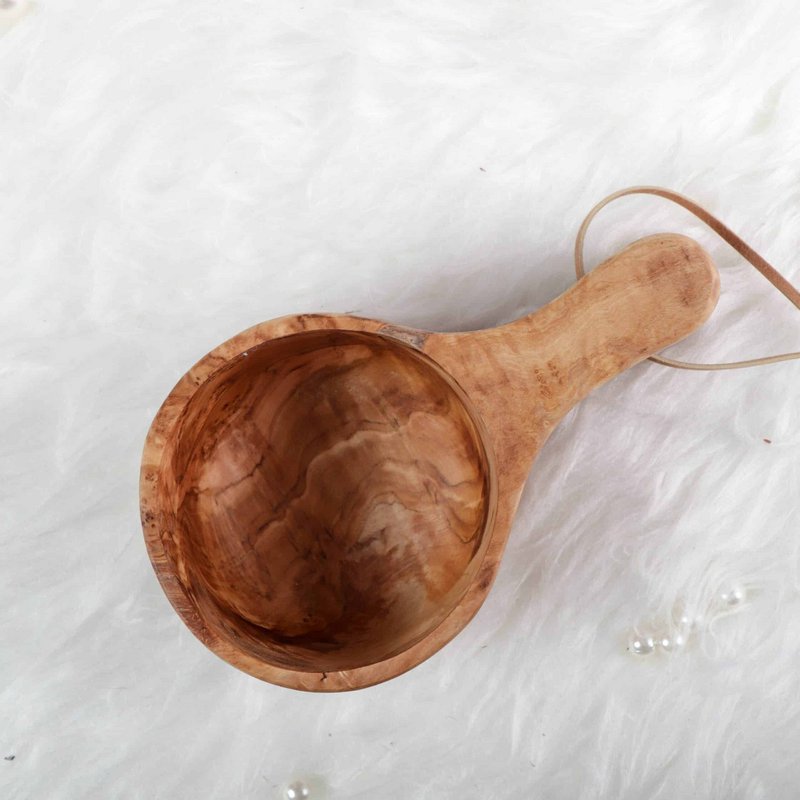 Tazza Kuksa realizzata a mano in legno d'ulivo – Tazza da campeggio in legno