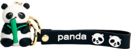Edo Sleutelhanger Panda, 4.5x5cm, soft plastic, mix 12pcs