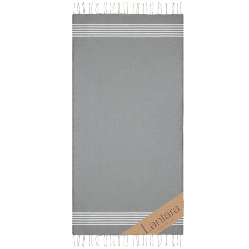 Serviette Hammam Fouta Provence - Gris - 100x200cm