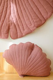 Ginkgo-Blatt-Matte aus Leinen „Dirty Pink“