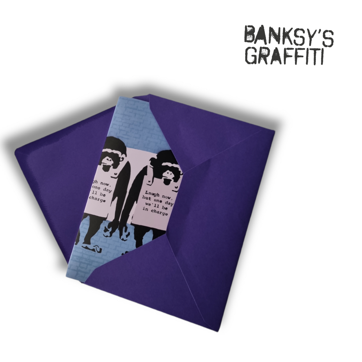 Carte de vœux Banksy - Rire maintenant