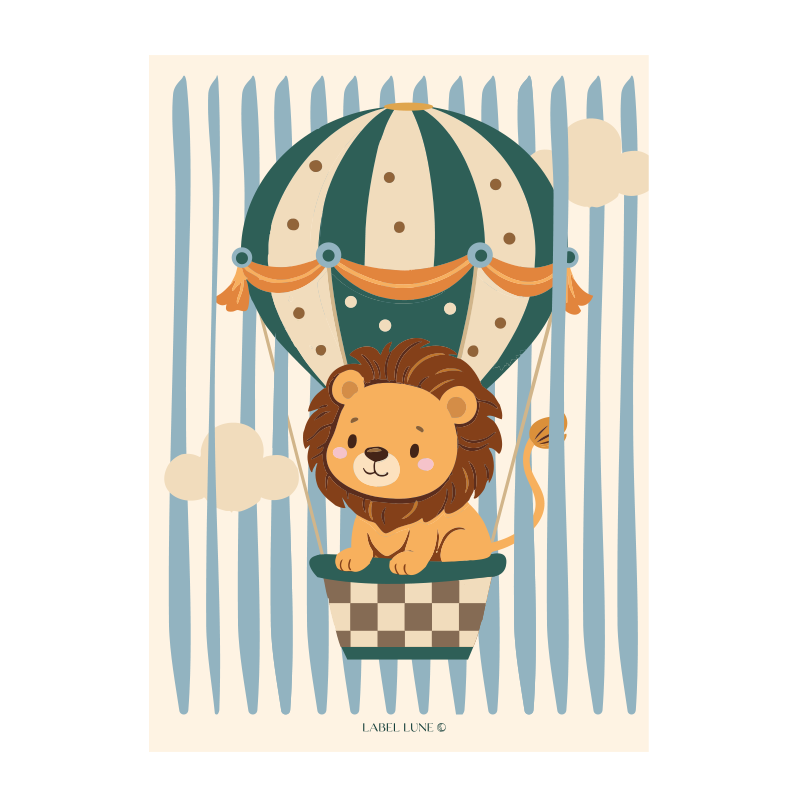 Póster habitación infantil - León Lola