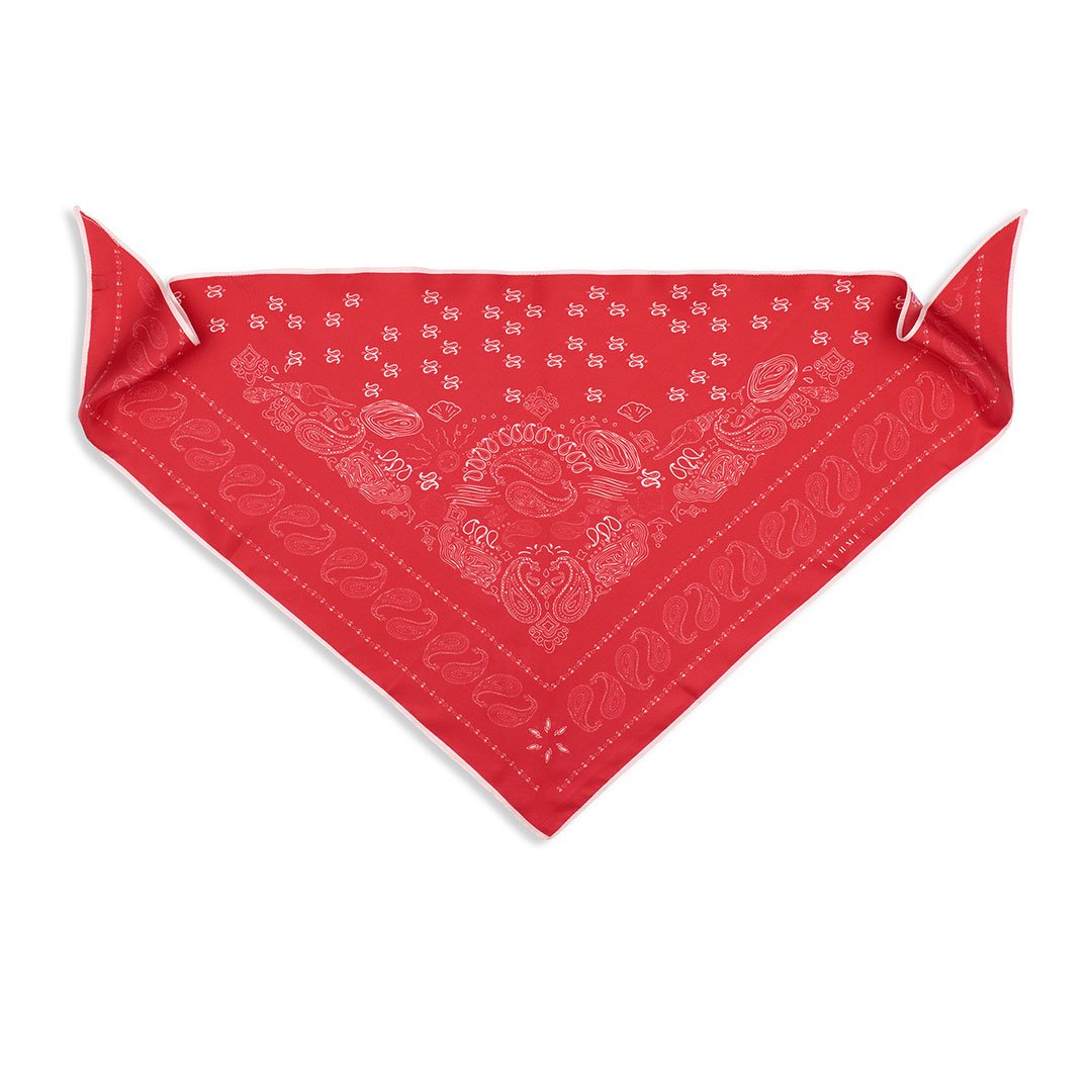 BANDANA Triangulo seda 65cm Rojo