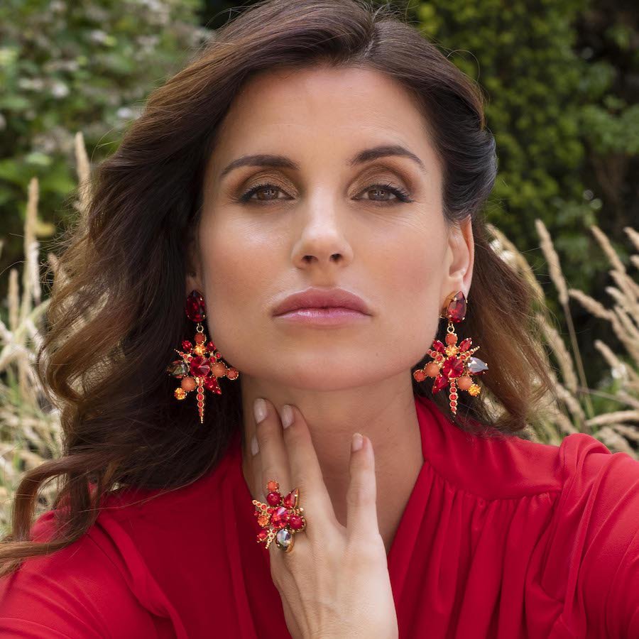 Precious Coral Earclips