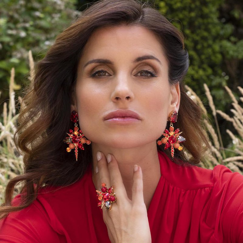 Precious Coral Earclips