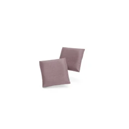 Dusty pink square cushions, soft fabric texture, set of two, 45x45cm, home decor pillows.