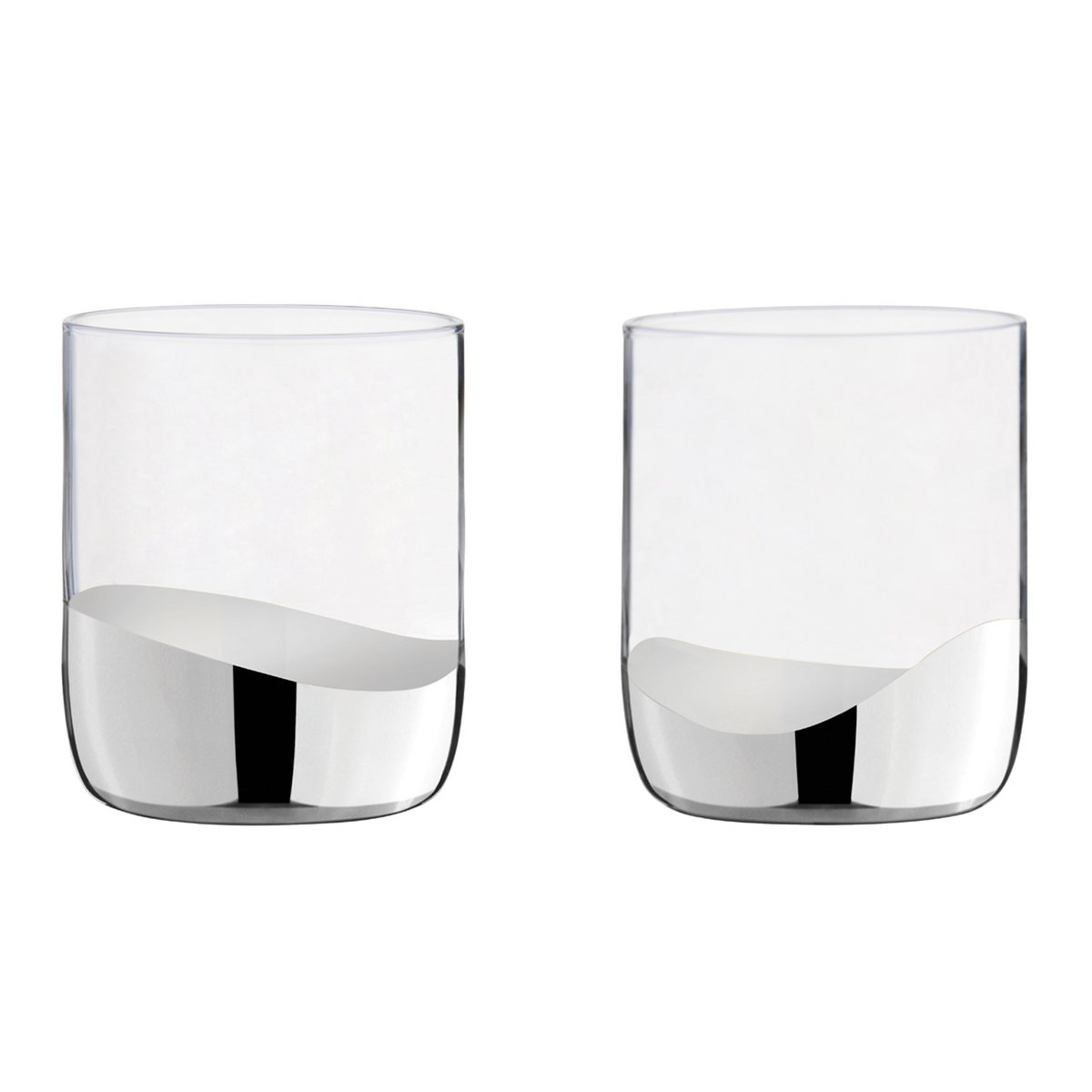 Set of 2 Wave Silver DOF Tumblers