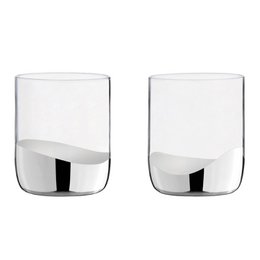 Set of 2 Wave Silver DOF Tumblers