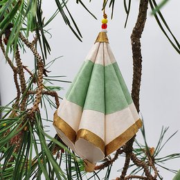 ANNA NERA Fairtrade Cone plié menthe or naturel set/3 900-024