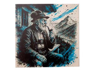 Canvas bayer with pipe 40x40cm