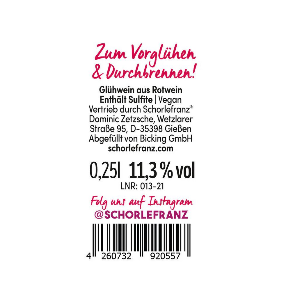 Mini glowfranz red mulled wine 0.25 l