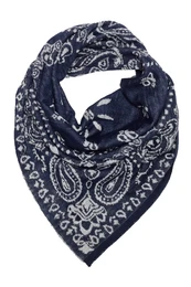 Mohair Pera Foulard (Navy-Beige)