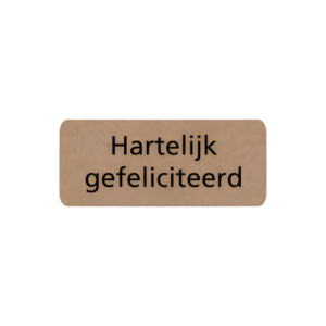 HG Kraft rechthoek -Sticker-Etiket-