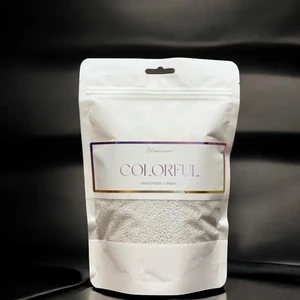 Powder/ Sand/ Pearl Candle Ready-to-Use Refill kit – Unscented Sliver Color – 330g – made for Horeca