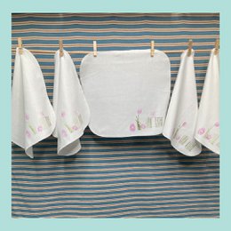 Test handkerchiefs Hand pressure 5er s motif osteredition green pink