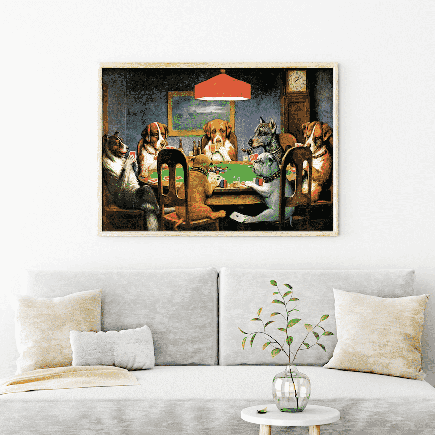 Póster Coolidge - Perros jugando al póquer