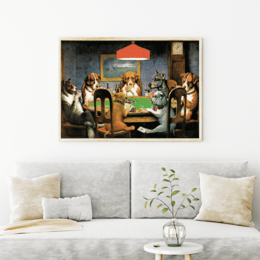 Póster Coolidge - Perros jugando al póquer