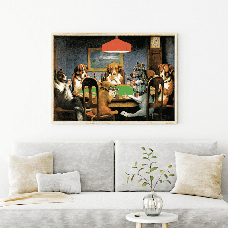 Póster Coolidge - Perros jugando al póquer