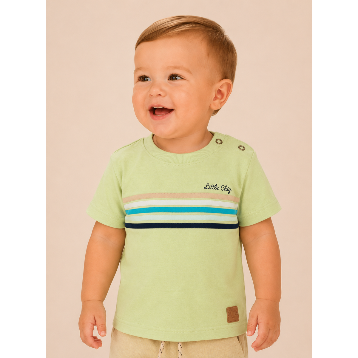 Baby T-shirt "Butterfly" (Striped Detail)