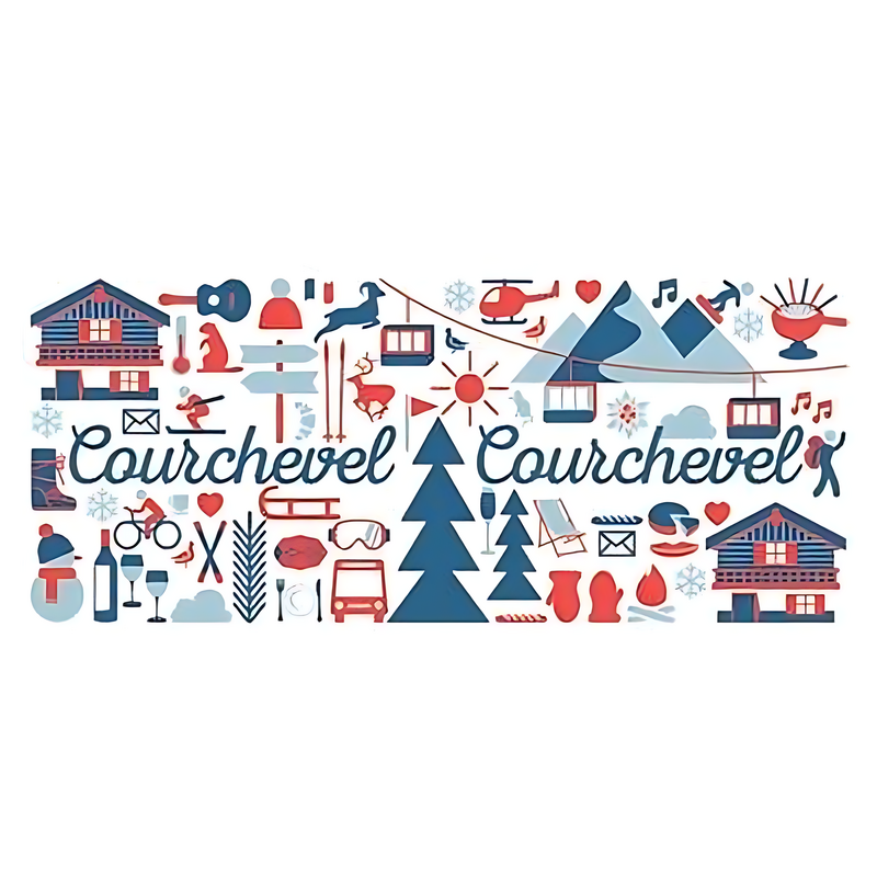 Ceramic mug - Courchevel icons