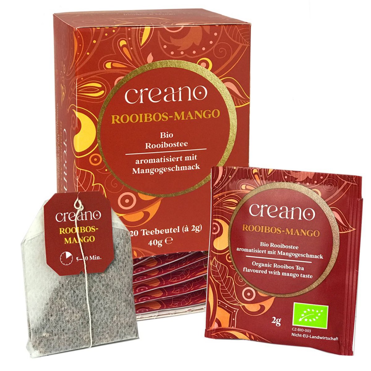 Thé Rooibos-Mangue Bio sachet de 20 sachets