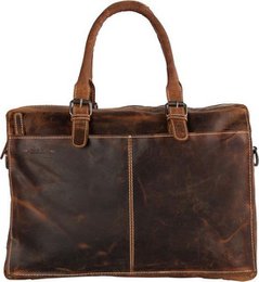 Buffaloing skuldertaske med håndtag Cognac Arrigo