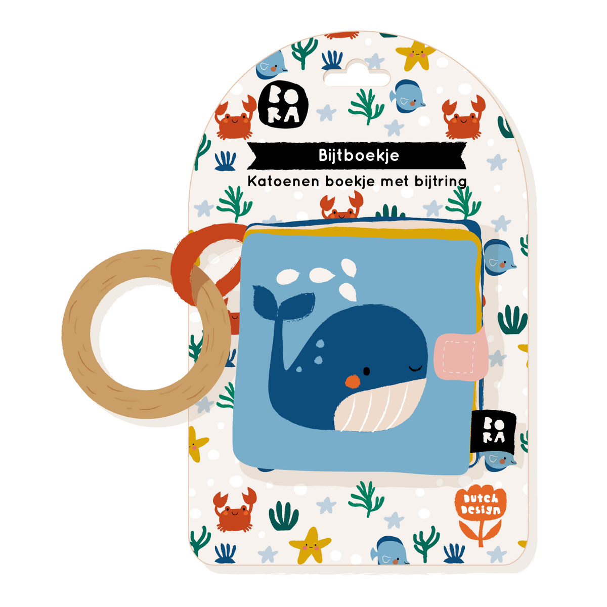 Teething ring book - Sea