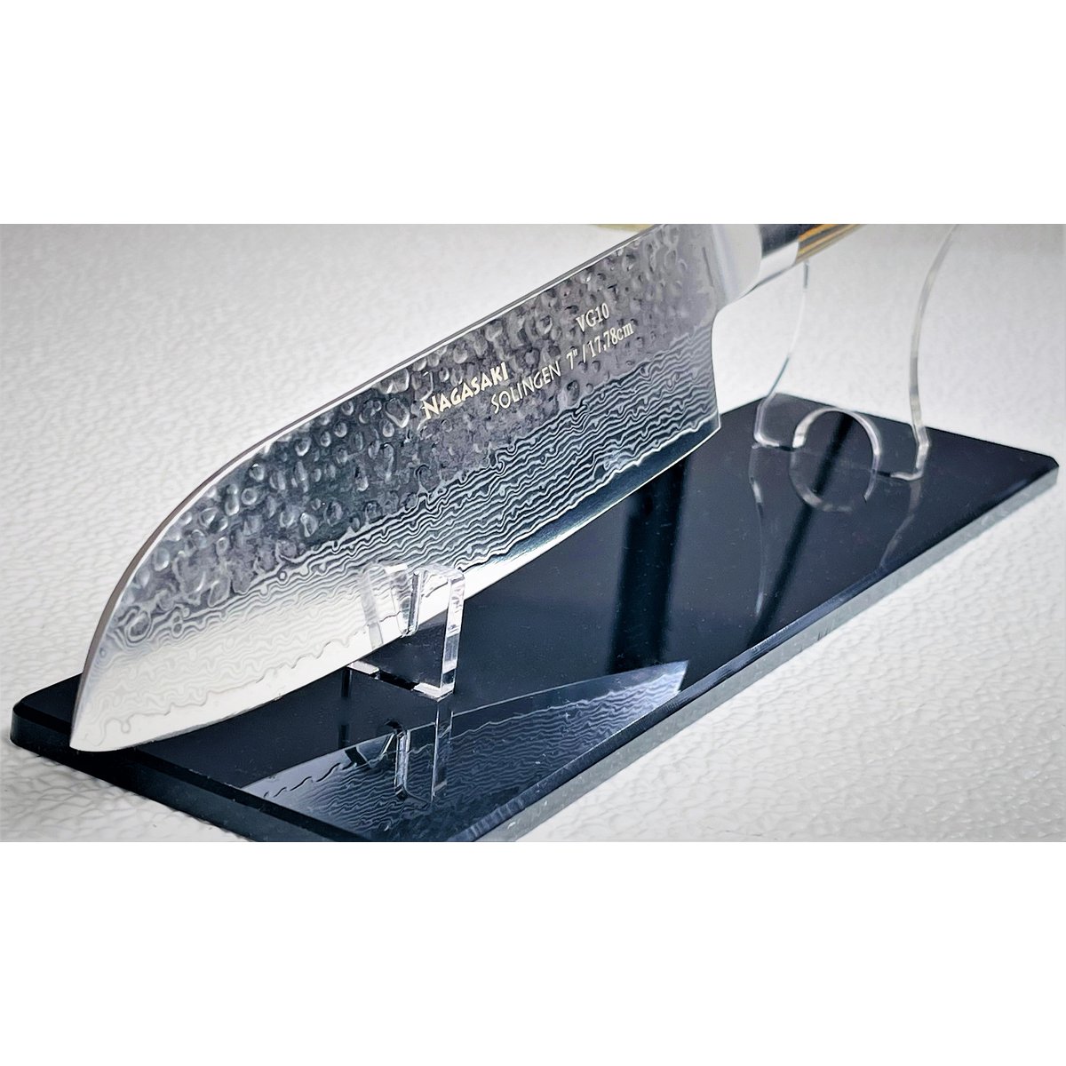 Nagasaki Hand hammered Santoku knife