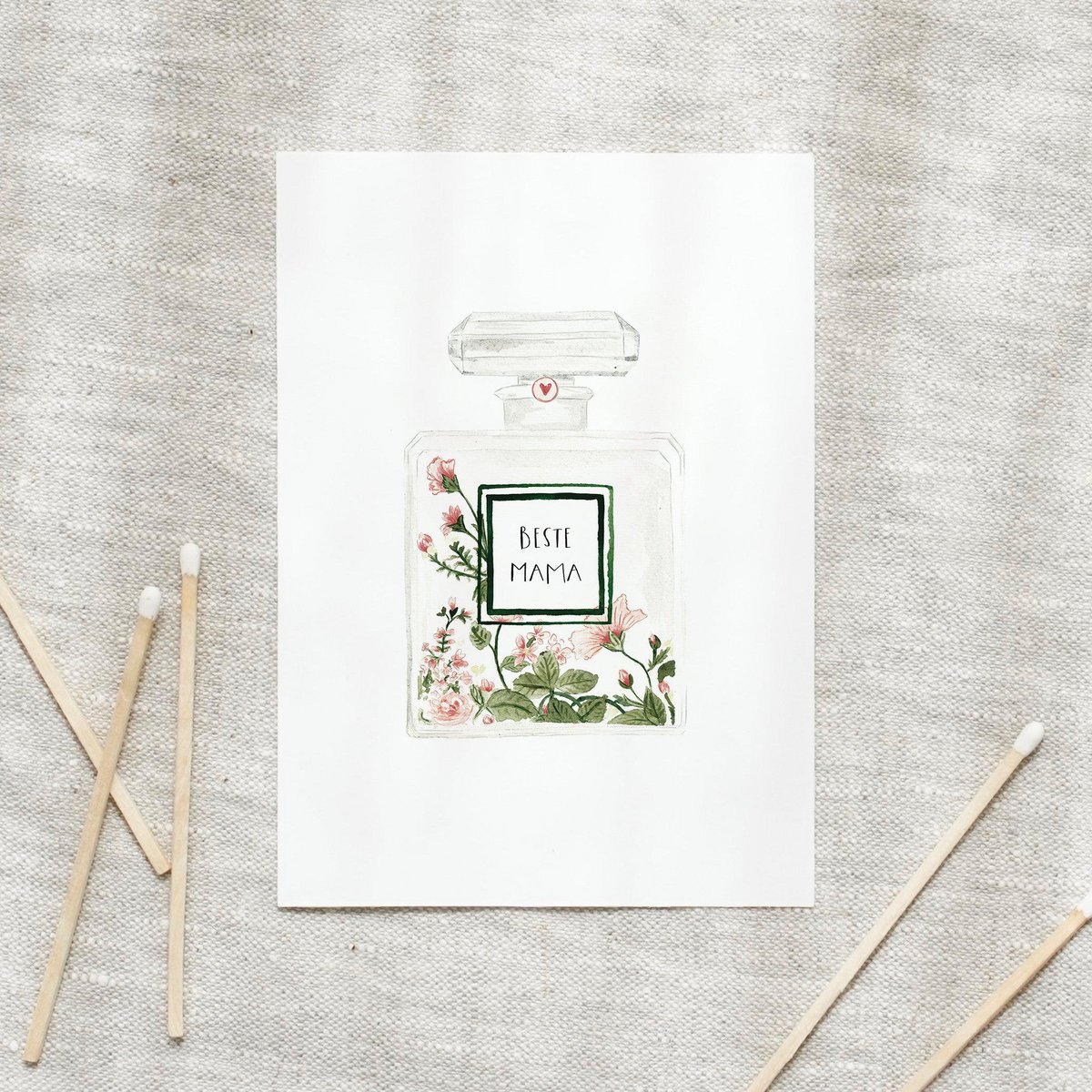 Postkarte - Beste Mama | Flacon
